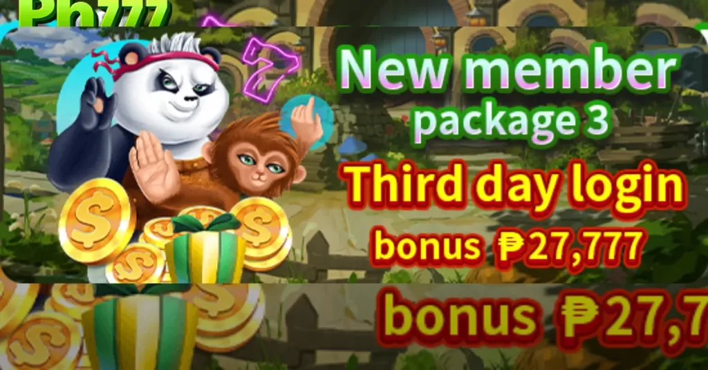 PH777 Third day login bonus ₱27,777 - New member Bonus