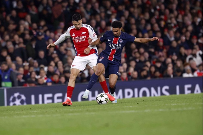 Arsenal once beat PSG with a score of 2-0